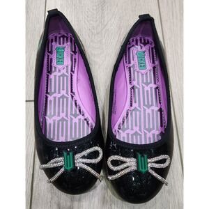 Kids Wicked The Musical Movie Black Sparkle Ballet Flats Girls Size‎ 1